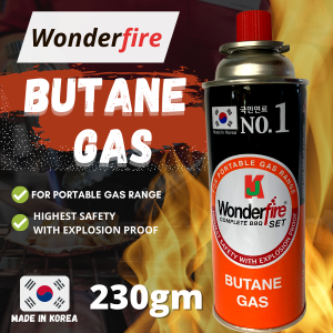 "WONDERFIRE"  GAS REFILL LIQUEFIED BUTANE CARTRIDGE 230g WF230随手携带替换煤气罐