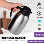 "BOS'S" JUG THERMAL CARAFE S/STEEL 白钢茶壶