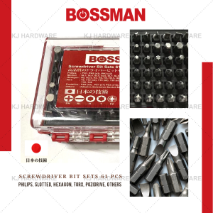 "BOSSMAN"  SCREW DRILL BIT SET 61PCS/SET BS-456161头盒装螺丝钻    (CL149)