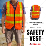 "BLIMAX"  SAFETY VEST REFLECTIVE R/Z-701 471 (ORANGE)反光衣