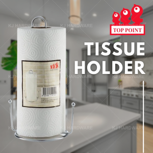 "TOP POINT"  PAPER S/STEEL HOLDER WITH TISSUE TP-R02-0349T40白钢卫生纸架