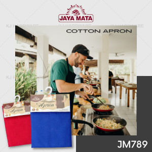 "JAYAMATA"  JM-789  PVC DOUBLE POCKET APRON  胶厨师围裙 (74cm x 56cm)