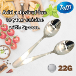 "TOFFI"  SPOON SOUP S/STEEL F2613 长柄白钢汤匙