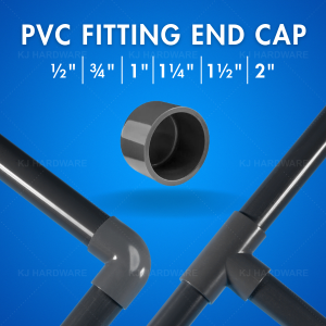 PVC FITTING END CAP  1/2"-2"  灰色圆盖   (KJS066)