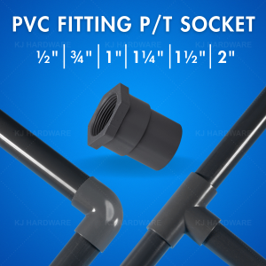 PVC FITTING SOCKET P/T  1/2" - 3" 灰色内牙接头   (KJS054)