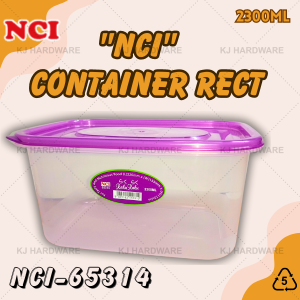 "NCI"  CONTAINER RECT. PVC 65314胶长方形透明盒 220mm x 155mm x 110mm