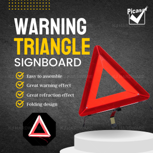 ''PICASAF'' SAFETY WARNING TRIANGLE SIGNBOARD PVC CASE 9227汽车三角架警示牌