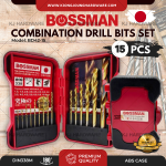 "BOSSMAN" HSS DRILL BITS 15PCS/SET (BD42-15)