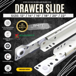 DRAWER SLIDE (WHITE) WITH VARIOUS OF SIZE