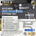 "PROS" KITCHEN SINK DRAIN PIPE FITTING SET