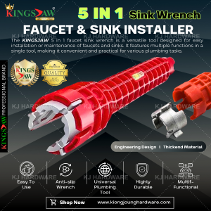 ''KINGSJAW" FAUCET AND SINK INSTALLER [5 IN 1] AFSI
