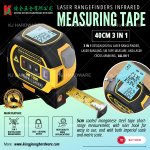 LASER RANGEFINDERS INFRARED MEASURING TAPE 40M [3 IN 1]