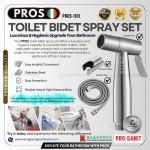 "PROS"  TOILET BIDET SPRAY SET [PROS-1101] S/STEEL