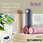 ''BOS'S'' VACUUM FLASK S/STEEL BOTTLE MATTE 500ML 白钢保温瓶(BLT050H12)