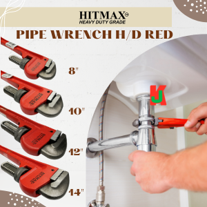 “HITMAX” PIPE WRENCH HD 8” 10” 12” 14” RED 管子钳