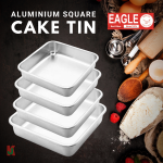 "EAGLE"  CAKE TIN DEEP SQUARE ALUMINIUM 米良方形深糕盘