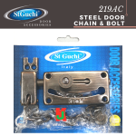 "ST-GUCHI"  DOOR GUARD SPRING BOLT W/CHAIN  219AC防盗链门闩