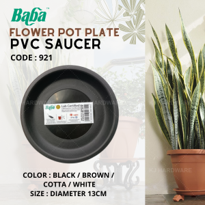 "BABA"  FLOWER POT PLATE PVC SAUCER  921 (BLACK / BROWN / COTTA / WHITE)胶花盆盘