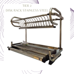 "KITCHENWARE"  RACK DISH S/STEEL 2-TIER WDJ-3502层白钢碗架