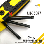 ''ARROW''  ALLEN KEY SET HEX FOLDING TYPE (METRIC/SAE/TORX) AHK-3075/AHK-3076/AHK-3077 [8pcs/9pcs/8pcs/set]9头L型6角扳手