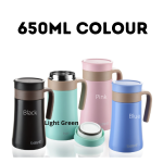 ''BOS'S'' VACUUM FLASK S/STEEL INSULATED TRAVEL MUG 650ML 白钢保温杯(BVC065S)