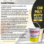 "SAWADA"  CAR PUTTY  3.5 Kg  BROWN