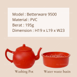 "BETTERWARE"  HAND WASH POT PVC  9500  190mm x 200mm胶洗手壶