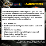 ''ARMOR ALL'' CAR LEATHER FLOW WIPES 20PCS/PKT汽车皮革擦拭纸