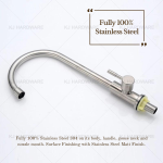 SINK TAP PILLAR S/STEEL FLEX.HOSE 5922白钢鹅型水龙头