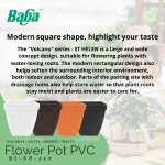 "BABA"  FLOWER POT PVC  BI-SP-350 (BRONZE)胶花盆