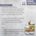 "PYE"  DRAIN CLOG FREE REMOVER CLDR02 500ml / 1.0 Ltr 水管疏通剂