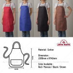 "JAYAMATA"  JM-789  PVC DOUBLE POCKET APRON  胶厨师围裙 (74cm x 56cm)