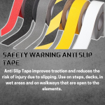 "BOSSMAN"  SAFETY WARNING ANTI SLIP TAPE 2" X 5M  BLACK & YELLOW BBY-55安全黏胶带(黑/黄)  (CL154)