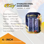 "ELOY"  DOOR HINGES S/STEEL  4"  MDH002 E4203不锈钢合页 (3PCS/SET)