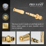 ''PRO-SANIT'' QUICK JOINT BRASS SPRAYER NOZZLE STRAIGHT 1/2'' (CLIP TYPE)铜直水枪喷头   (PROS-01)