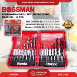 "BOSSMAN" COMBINATION DRILL BITS SET 16PCS/SET (BD42-16)