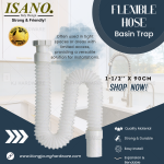 "ISANO" SINK TAP WASTE FLEX OUTLET HOSE PVC (1-1/4'' AND 1-1/2'')