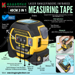 LASER RANGEFINDERS INFRARED MEASURING TAPE 40M [3 IN 1]