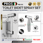 "PROS"  TOILET BIDET SPRAY SET [PROS-1101] S/STEEL