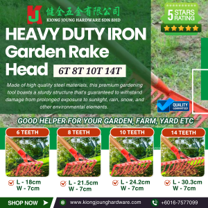 ''KINGSJAW'' RAKE GARDEN IRON ORANGE (6-T/8T/10T/14T)