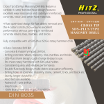 "HITZ" CROSS TIP SDS-PLUS TYPE MASONRY DRILL CRT-0511 - CRT-3235 洋灰钻针