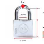 "YALE"  PADLOCK CHROME  Y120-50KA4 4Pcs/Set电白吊锁 - 4头