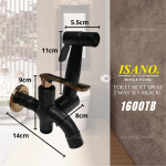 "ISANO" TOILET BIDET SPRAY 2-WAY SET 1600TB (BLACK)厕所全套喷水洒(黑)