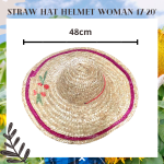 STRAW HAT HELMET WOMAN 17-20"  草帽女