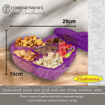 "BETTERWARE" CONTAINER PVC HEART SHAPE 6-COMPARTMENT 4303胶心形果子盒(六格)