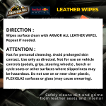 ''ARMOR ALL'' CAR LEATHER FLOW WIPES 20PCS/PKT汽车皮革擦拭纸