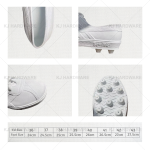 "BOWLING"  RUBBER LABOUR SHOE WHITE  C398AB/C399AB  #胶白钉鞋