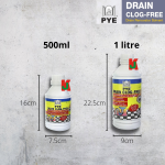 "PYE"  DRAIN CLOG FREE REMOVER CLDR02 500ml / 1.0 Ltr 水管疏通剂