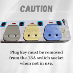 SAFETY PLUG KEY 13 Amp两脚插入锁