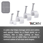 ''TAICON" CABLE CLIP  6 mm / 7mm / 8mm / 9mm / 10mm / 12mm / 18mm  胶电线夹子